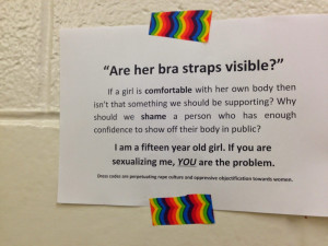 ... This teenager fights back, posting these around her school. Love her