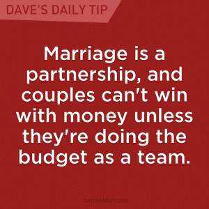 Marriage is a partnership, and couples can't win with money unless ...