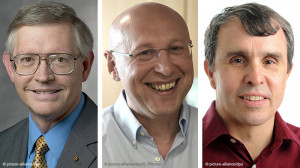 ... Moerner, Stefan W. Hell, Eric Betzig (vlnr) Nobelpreis 2014 Chemie