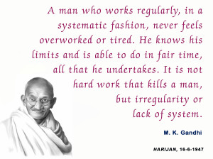 Mahatma Gandhi Quotes on Regularity