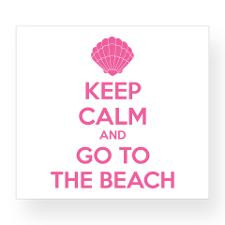 Keep calm and go to the beach Wine Label for