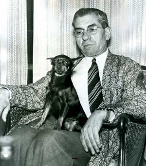 Lucky Luciano at home in Naples. He was released from prison and ...