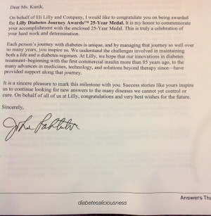 ... medal, was a letter of congratulations from John C. Lechleiter,Ph.D