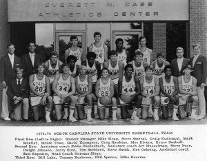 1973-1974 NCAA champs N. C. State basketball team