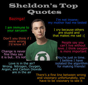 Sheldon's Top 10 Quotes