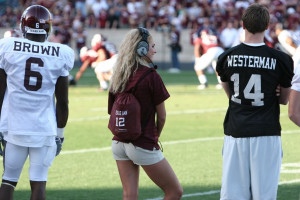 Hot Texas AampM Aggie Football Girl Image