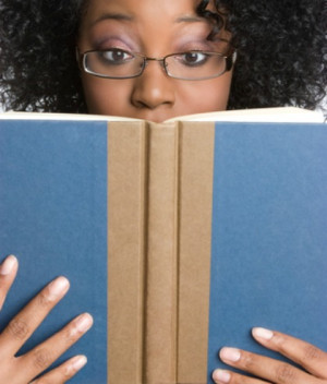 Black Woman Reading Book