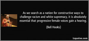 ... supremacy, it is absolutely essential that progressive female voices