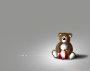 ... Quotes For You: Miss You Heart Quote And The Picture Of The Teddy Bear