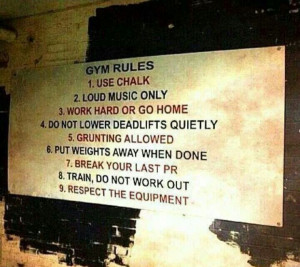 Gym rules