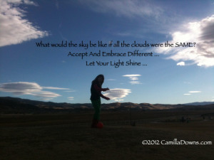 ... and Embrace Different … Let YOUR Light SHINE! – Camilla Downs