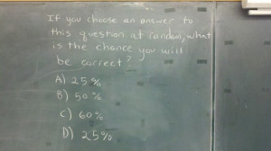 Johnson , the best statistics multiple choice question ever written ...