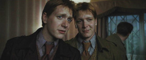 Fred and George before the battle of the seven Potters