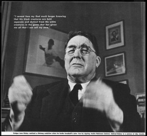 Branch Rickey, Brooklyn Dodger manager and owner.Photograph by Harold ...