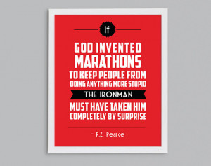 Ironman Triathlon 140.6 Retro Print - Lake Placid Sports Quote Art ...