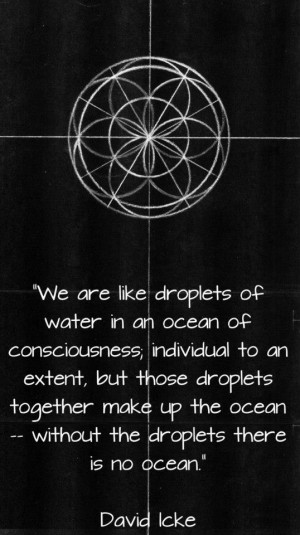 We are like droplets of water in an ocean of consciousness