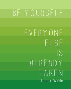 Wilde Quote Print, Green stripe, 8x10, Famous Quotes, Inspirational ...