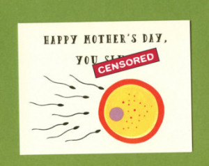 Funny Mother's Day Card - HAPPY MOTHERS Day SLUT - Mature - Mother's ...