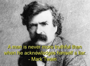 Mark twain, best, quotes, sayings, wise, man, liar, deep