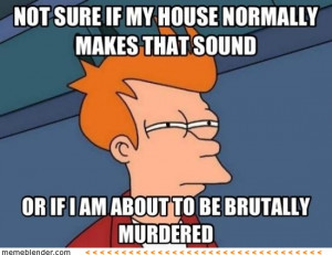 futurama fry after watching a horror movie late at night