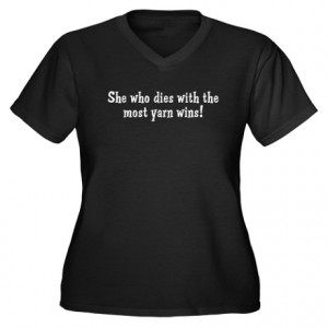 ... > Crafts Womens > Funny Yarn Quote Women's Plus Size V-Neck Dark T-S