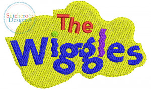 Wiggles Logo filled embroidery set by Stitcheroo Designs