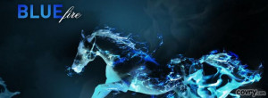 Blue Fire Horse Facebook Covers
