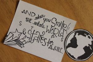 message, quotes, sayings, smile, song, update, world