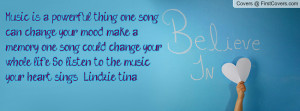 Music is a powerful thing, one song can change your mood, make a ...
