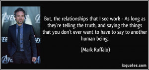relationships that I see work - As long as they're telling the truth ...