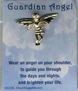 Larger Gold Guardian Angel Pins Inexpensive, Quantity Discounts