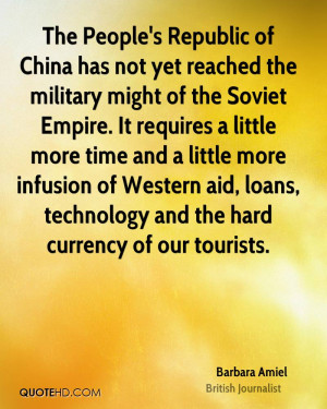 The People's Republic of China has not yet reached the military might ...