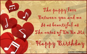 ... card message to girlfriend from boyfriend Cute Birthday Quotes 2015