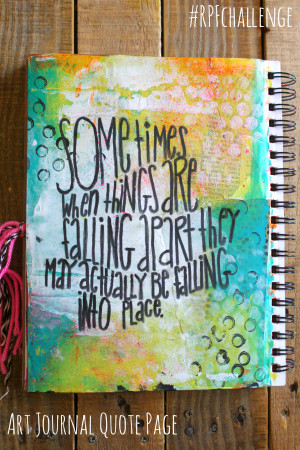 Art Journal Challenge Quote Page