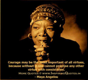 Courage may be the most important of all virtues, because without it ...