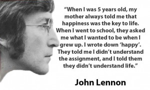Happy Quotes John Lennon