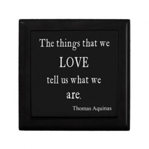 Vintage Aquinas Love Inspirational Quote / Quotes Keepsake Boxes