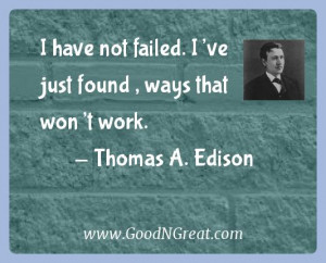 Thomas A. Edison Success Quotes