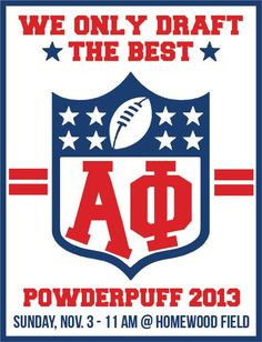 Powder Puff Football Shirt Sayings Alpha phi powderpuff football