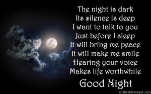 Good night love poem to boyfriend from girlfriend