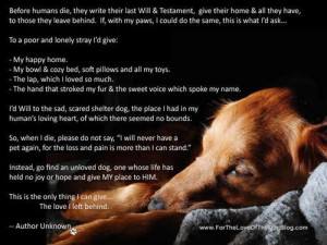 Dog’s Last Will and Testament