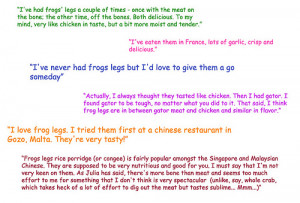 The Frogs’ Legs Social Experiment