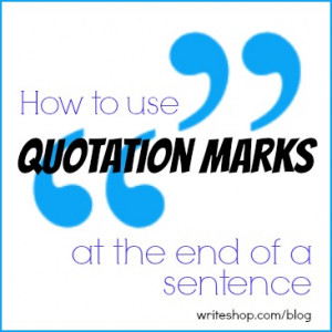 use quotation marks sentence