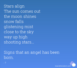 Stars align The sun comes out the moon shines snow falls glistening ...