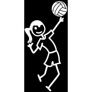 Volleyball Hitter Quotes Volleyball stick girl - hitter