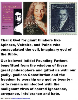 ... Thank God for giant thinkers like Spinoza, ... | Spinoza the heretic