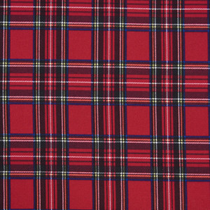 Red Plaid Flannel Fabric