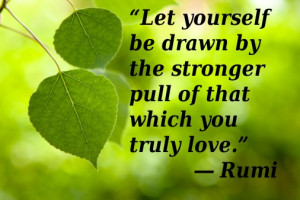 Let yourself be drawn by the stronger pull of that which you truly ...