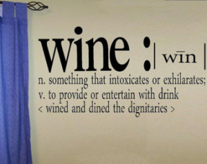 wall decal - wine definition - quot e ...