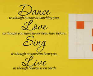 Dance Love Sing Live Inspiration Lfie Kids Children bedroom Wall ...